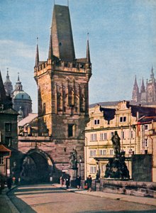 Das Altstadtende der Karlsbrücke, Prag, Tschechische Republik, 1943