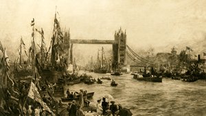 Die Eröffnungszeremonie der Tower Bridge, ca. 1894 von Unbekannt