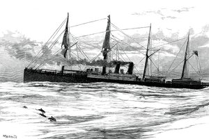 Das Dampfschiff Orient der Orient Steam Navigation Company, ca. 1880