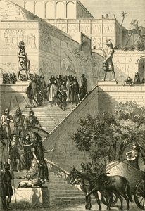 Der Palast von Kouyunjik, restauriert. Nach Layard, 1890 von Unbekannt