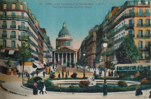 Das Panthéon und die Rue Soufflot, Paris, ca. 1920 von Unbekannt