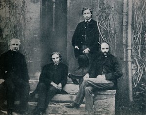 Der Prinz von Wales und seine Lehrer an der Universität Oxford, um 1860, 1910 von Unbekannt
