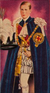 Der Prinz von Wales bei seiner Investitur als Ritter des Hosenbandordens, 1911 von Unbekannt