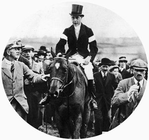Der Prinz von Wales bei den Grafton Hunt Races auf Pet Dog, um 1930er Jahre von Unbekannt