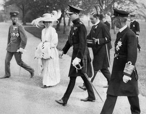 Der Prinz von Wales mit der Kaiserin und dem Kronprinzen von Japan, Tokio, 1922