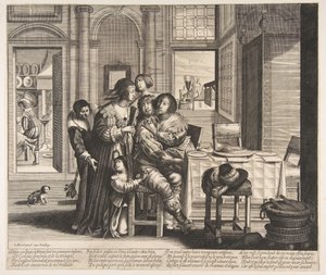 Der verlorene Sohn in einem verrufenen Haus, ca. 1636 von Unbekannt