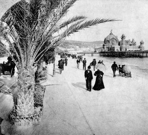 Die Promenade des Anglais, Nizza, Frankreich, spätes 19. Jahrhundert von Unbekannt