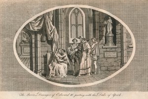 Die Königinwitwe von Edward IV. trennt sich von ihrem Sohn, dem Herzog von York, 1483 von Unbekannt