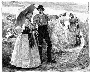 Die Königin und die Schnitter bei Blair Castle, um 1840er, 1900 von Unbekannt