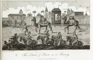 Die Königin von Persien auf Kamelen getragen, ca. 1810-1829