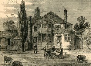 The Queens Head and Artichoke, um 1876