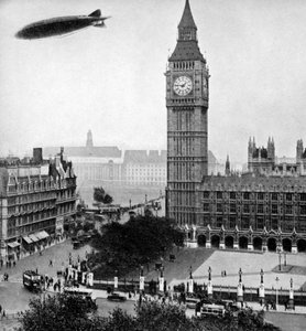 Die R101 überfliegt das House of Commons, 14. Oktober 1929 von Unbekannt