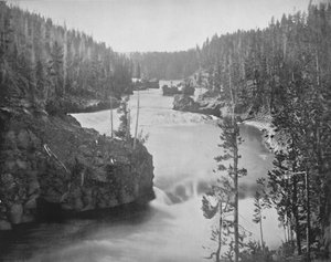 Die Stromschnellen des Yellowstone, 19. Jahrhundert