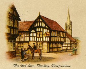 Der Rote Löwe, Weobley, Herefordshire von Unbekannt