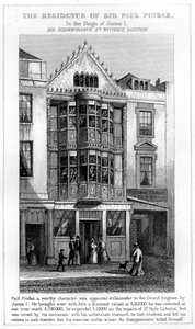 Die Residenz von Sir Paul Pindar, Bishopsgate, City of London