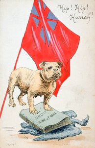 Das Recht geht der Gewalt voraus, französische Postkarte aus dem Ersten Weltkrieg, 1914-1918 von Unbekannt