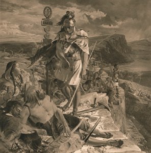 Die Römer lassen eine Mauer zum Schutz des Südens bauen, 1905 von Unbekannt