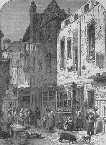 Das Rookery von St. Giles, London, 1850