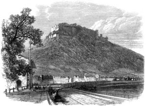 Die sächsische Festung Königstein an der Elbe, bei Dresden, Deutschland, 1866