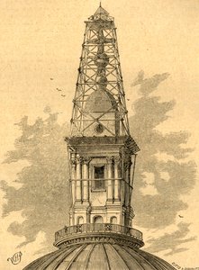 Das Gerüst und die Sternwarte auf St. Pauls im Jahr 1848, 1897