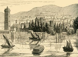 Die Südseite der Themse, aufgenommen von der Adelphi-Terrasse, 1770, um 1878 von Unbekannt