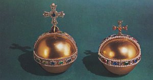 Der Reichsapfel und der Reichsapfel von Königin Maria II., 1953 von Unbekannt