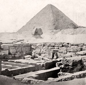 Die Sphinx und die Große Pyramide, Ägypten, frühes 20. Jahrhundert von Unbekannt