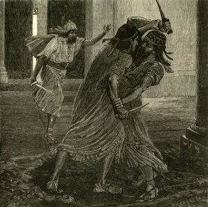 Der Kampf zwischen Gomates und Gobryas von Unbekannt