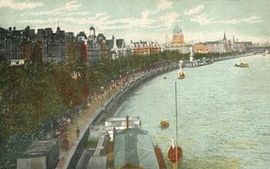 Die Themse-Uferpromenade, London, ca. 1915