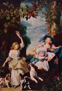 Die drei jüngsten Töchter von George III, 1785, 1937 von Unbekannt