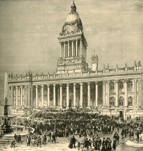 Das Rathaus: Eine Freiluft-Bandaufführung, 1898