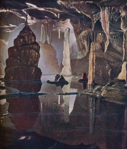 Die Verwandlungsszene in Coxs Höhle in Cheddar, um 1935 von Unbekannt