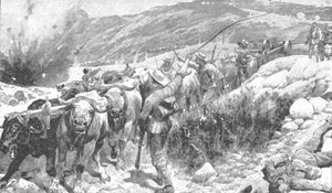 Der Transvaal-Krieg, 1899-1901: Die Matrosen retten eine Kanone, 1901 von Unbekannt