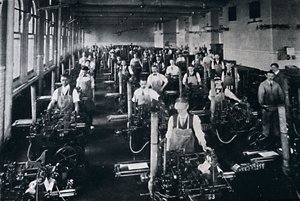 Die Druckerei der US-Regierung betreibt auch 126 Gießmaschinen, 1916