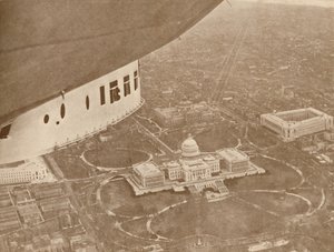 Das US-Luftschiff Los Angeles im Flug über Washington von Unbekannt