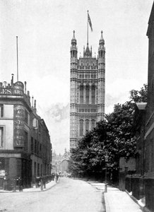 Der Victoria Tower, Palace of Westminster, London, um 1905 von Unbekannt