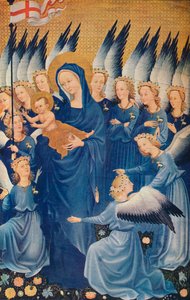 Die Jungfrau und das Kind mit Engeln: Blatt des Wilton-Diptychons, ca. 1395