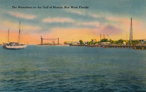 Die Uferpromenade am Golf von Mexiko, Key West, Florida, ca. 1940er Jahre von Unbekannt