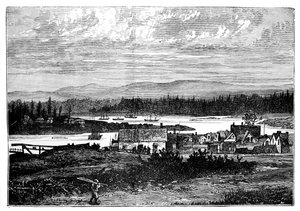 Die westlichen Vororte von Victoria, Vancouver Island, Kanada, ca. 1888