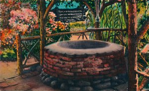 Der Wunschbrunnen am Hochzeitsort von Ramona, Altstadt. San Diego, Kalifornien, ca. 1941 von Unbekannt