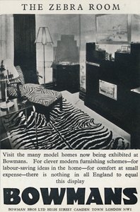 Das Zebra-Zimmer - Bowmans, 1933 von Unbekannt