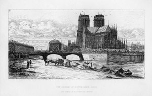 Die Apsis der Kathedrale Notre Dame, Paris, Frankreich, 19. Jahrhundert von Unbekannt