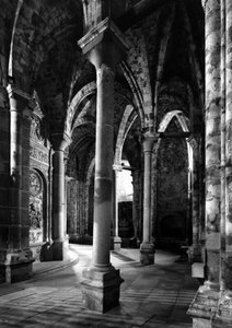 Der Chorumgang und die sogenannte Strahlende Kapelle. Kathedrale Saint Savior. 12.-15. Jahrhundert. Avila, Spanien von Unbekannt