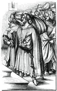 Die Erzherzöge und hohen Barone Deutschlands bei der Krönung von Kaiser Maximilian, 16. Jahrhundert von Unbekannt