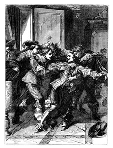 Die Ermordung des Herzogs von Buckingham, um 1902