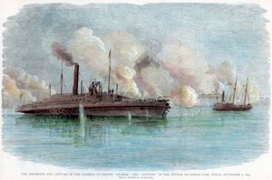Der Angriff auf Sabine Pass, Texas, Amerikanischer Bürgerkrieg, 8. September 1863 von Unbekannt