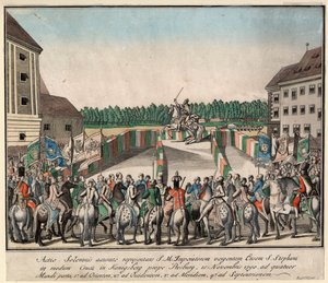 Die Krönung von Kaiser Leopold II. zum König von Ungarn in Pressburg am 15. November 1790 von Unbekannt
