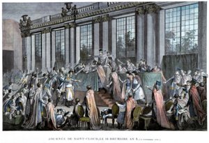 Der Staatsstreich des 18. Brumaire 9. November, 1799, 19. Jahrhundert von Unbekannt