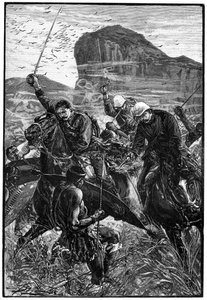 Der Ansturm mit den Farben, Schlacht von Isandlwana, Anglo-Zulu-Krieg, 22. Januar 1879, 1900 von Unbekannt