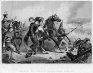 Der Tod von Oberst Rawle in der Schlacht von Trenton, 1776 von Unbekannt